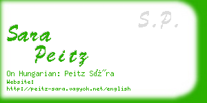 sara peitz business card